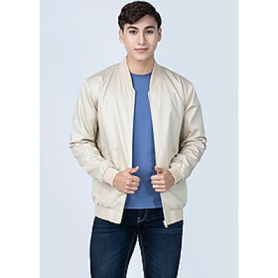 Áo Jacket Khaki Bomber Nam In Họa Tiết Novelty NJKMHTMT3R1905662 - Kem