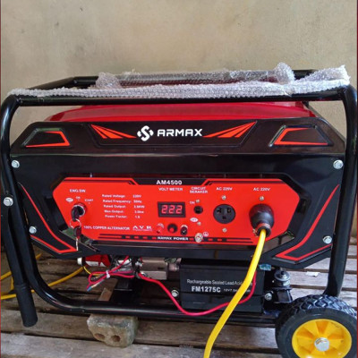 Máy Phát Điện Chạy Xăng ARMAX AM4500 Máy Phát Điện Chạy Xăng Công Suất 3.0KW, Giật Bằng Cót Máy Cung Cấp Điện Ổn Định Dành Cho Những Mùa Cao Điểm Phòng Trường Hợp Mất Điện Dài Ngày Trong Điều Kiện Thời Tiết Khắc Nghiệt Như Gió Lớn