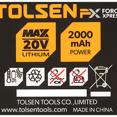 MÁY KHOAN PIN 2 TỐC ĐỘ 10MM 20V (2 PIN) TOLSEN 79033- HÀNG CHÍNH HÃNG