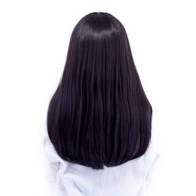 Tóc giả nguyên đầu mái hất- tặng lưới chùm tóc