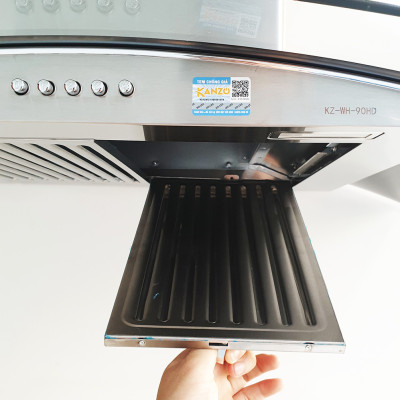 Hút mùi kính cong 900mm Kanzo KZ-WH-90HD Bảo hành 2 năm - Hàng chính hãng