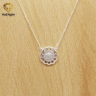 Dây chuyền bạc Ý 925 Huệ Ngân - Hoa Hướng Dương PP1364