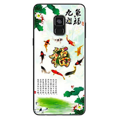 Ốp Lưng Dành Cho Samsung Galaxy A8 2018 - Đàn Koi Vây Quanh