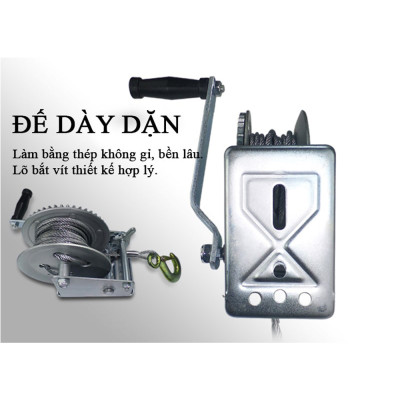 Tời Quay Tay ABG 3000LBS 1360Kg - Máy Tời Xoay Cầm Tay Chuyên Dùng Để Nâng Hạ Hàng Hóa , Máy Móc - Hàng Chính Hãng