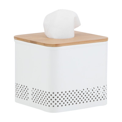 Hộp Đựng Khăn Giấy Sắt SIMPLY Màu Trắng|Index Living Mall| Nội Thất Thái Lan