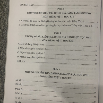 Kiểm Tra Đánh Giá Năng Lực Học Sinh Lớp 1 Môn Tiếng Việt Học Kì 1