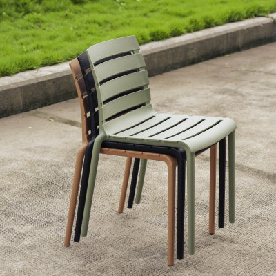 Ghế ăn ngoài trời bằng nhựa cao cấp, đúc nguyên khối, có tựa lưng - Cobihome