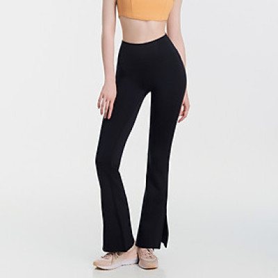 Quần Ống Loe Tập Yoga Gym Hibi Sports QD321 Kiểu Xẻ Tà, Chất Vải Cao Cấp.