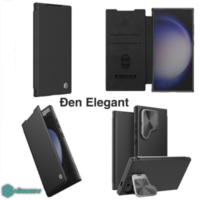 BAO DA cho SAMSUNG GALAXY S24 ULTRA 5G - S24+ 5G NILLKIN QIN PROP - bảo vệ Camera kiêm giá đỡ - Hàng chính hãng