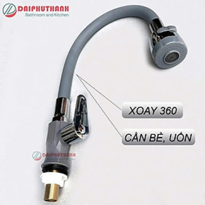 Vòi Rửa Chén Bát Nước Lạnh Tăng Áp 2 Chế Độ Xoay 360 Cần Bẻ - Vòi nhựa ABS giá sỉ nhiều màu