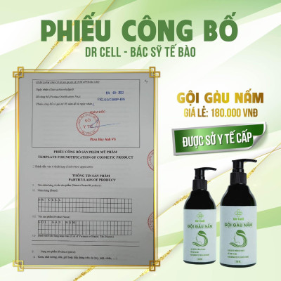 Gội Gàu Nấm Dr Cell 250ml hỗ trợ làm sạch gàu nấm da đầu dưỡng tóc hỗ trợ mọc tóc con giảm rụng tóc - Hàng Chính Hãng