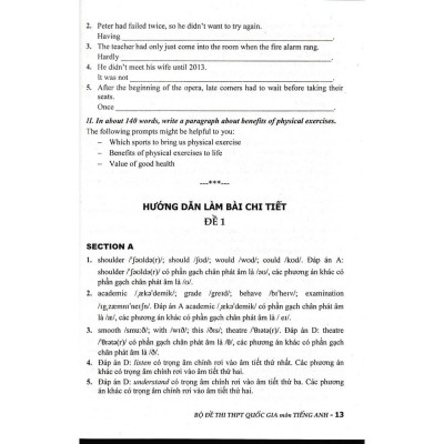 Sách Bộ Đề Thi THPT Quốc Gia Môn Tiếng Anh (Giải Chi Tiết)