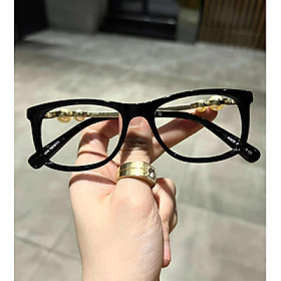 Kính mắt thời trang dáng chữ nhật nhỏ gọng đính ngọc cao cấp cho nữ