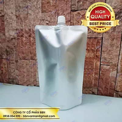 Túi nhôm có nắp vặn ,Túi đáy đứng nắp vặn nhôm 1000ml 16x25cm - combo 50 túi