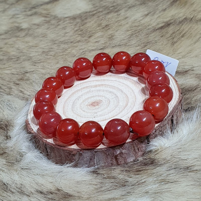 Vòng Tay Phong Thủy Đá Mã Nảo Đỏ Thiên Nhiên Cho Người Mệnh Hỏa Thổ Size 12li - VTMNCT0003