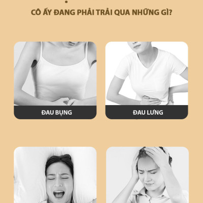 Đai Chườm Nóng, Máy Massage Giảm Đau Bụng Kinh BUMAS BU01 - Hỗ Trợ Chống Lão Hoá Da Sau Sinh - Hàng Chính Hãng