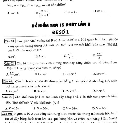 100 Đề Kiểm Tra Định Kì Trắc Nghiệm Toán Lớp 12