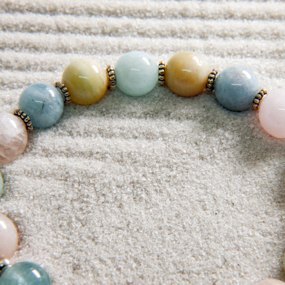 Vòng tay phong thủy Beryl Pastel  VT006  BlackMount