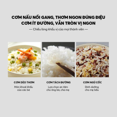 Nồi cơm điện 1,5L Bear DFB-J40Q5 (RC-4H40Y) Hàng Chính Hãng