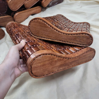 Gối Hạt Gỗ Cao Cấp , Gối Công Thái Học - Kích Thước 43cmx24cmx8/4cm ( video , hình thật )