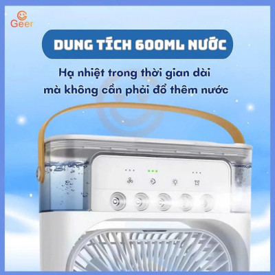 Quạt Phun Sương Điều Hòa Mini Để Bàn Cao Cấp | Có Đèn LED, ĐÈN TRANG TRÍ , ĐỒNG HỒ TREO TƯỜNG