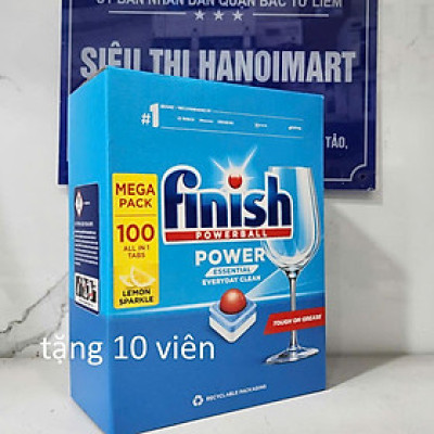 Viên rửa bát Finish 110 viên nhập khẩu nguyên hộp từ Châu Âu + Tặng viên Finish