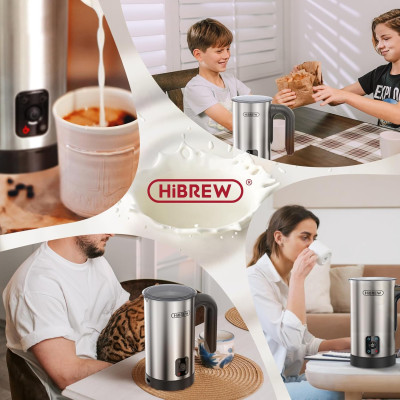 Máy tạo bọt sữa Nóng và Lạnh 4 trong 1 thương hiệu Mỹ HiBREW M3A cao cấp - Hàng Chính Hãng