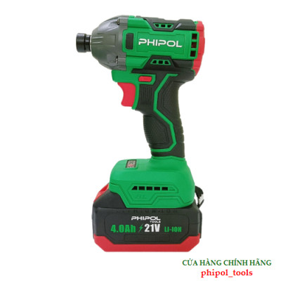 Combo Máy chuyên vít 21V có đèn led hỗ trợ ánh sáng PHIPOL TOOLS PH3013 Kèm 2 pin và sạc - Hàng Chính Hãng
