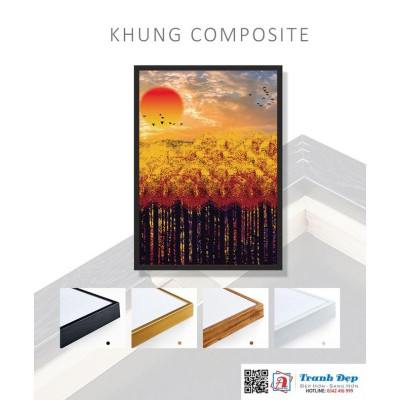 Bộ 3 tranh mica cao cấp Hươu nghệ thuật - MK105