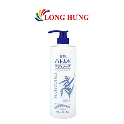 Sữa tắm dưỡng ẩm trắng sáng da Ý Dĩ Hatomugi Kumano Reihaku Body Soap (800ml) - Hàng chính hãng