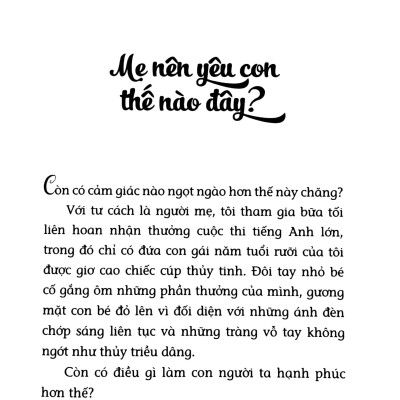 Mẹ Dành Cả Thế Giới Cho Con