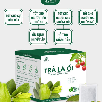 Giá Sỉ 5 hộp Trà Lá Ổi Mychi - giảm cân, Tiêu Mỡ, ngừa mỡ máu
