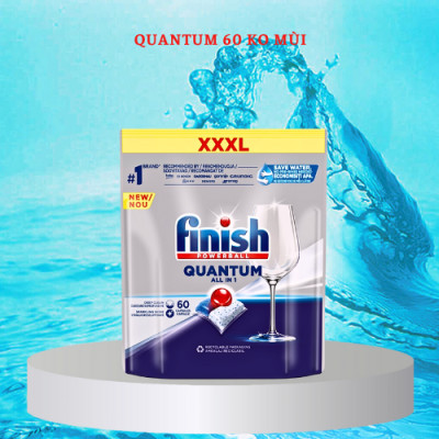 Viên rửa chén bát Finish Quantum Max 60 viên hương chanh 
