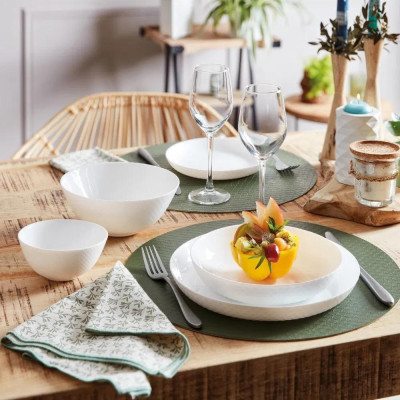 Bộ 10 bát (chén) cơm thủy tinh Luminarc Diwali Precious 12cm Q1653*10, dùng lò vi sóng, máy rửa bát