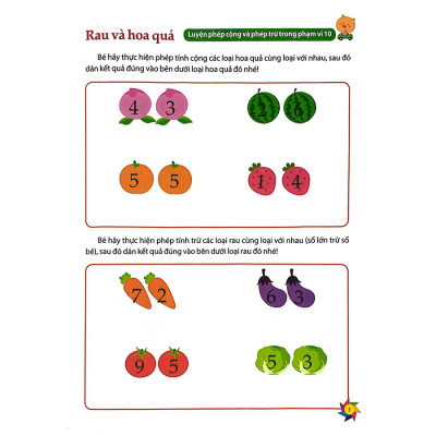 Dạo  chơi cùng Toán học - Trò chơi dán giấy 5 - 6 tuổi  