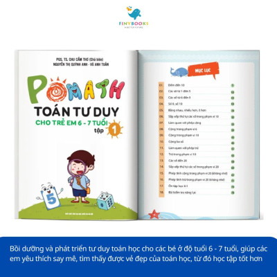 Sách - Combo Pomath Toán Tư Duy Cho Trẻ Em (Tập 1 - 6) Theo Chương Trình Mới Nhất