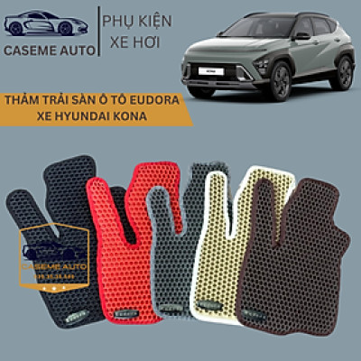 [HYUNDAI KONA] Thảm Trải Sàn, Lót Sàn Ô Tô Cao Su Eudora CloudFoam Thiết Kế Theo Xe Dành Cho Xe HYUNDAI KONA, Chống Nước, Không Mùi, Ngăn Bụi Bẩn, Dễ Vệ Sinh - Hàng Chính Hãng