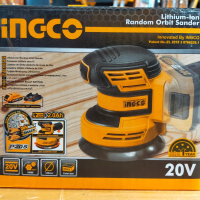 MÁY CHÀ NHÁM TRÒN DÙNG PIN 20V 125MM INGCO CROSLI2001 - HÀNG CHÍNH HÃNG