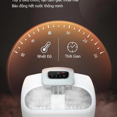 Máy xông hơi massage chân Leerkang LEK-818S massge nhiệt hồng ngoại 3 cấp, ánh sáng UV làm trắng khử trùng, có thể kết hợp sử dụng thảo dược, 4 in 1, hàng chính hãng