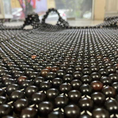 Lót ghế ô tô hạt gỗ Trắc ( hình thật )