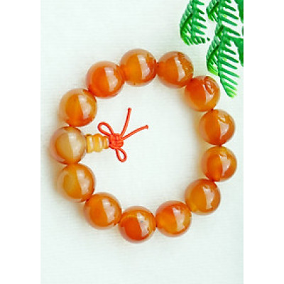 Vòng tay mã não hồ lô đỏ tự nhiên 16 mm