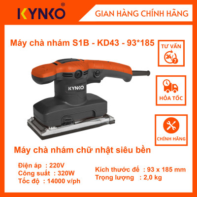 Máy chà nhám chữ nhật cầm tay chính hãng Kynko S1B- KD43 -93*185