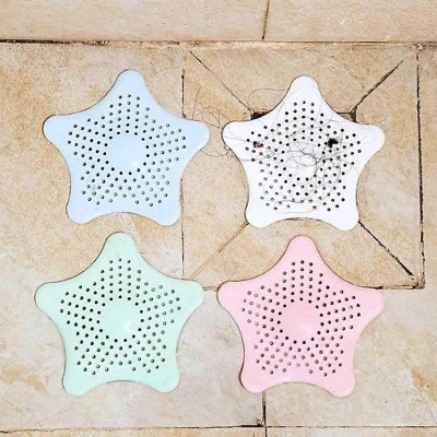 Miếng Lọc Rác Silicon Thông Minh Nhà Tắm, Bồn Rửa Bát - Hình ngôi sao, có chân bám cố định (giao màu ngẫu nhiên)