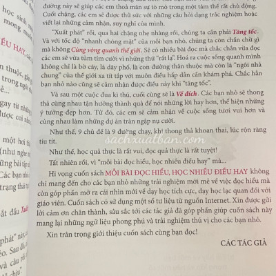 Sách Mỗi Bài Đọc Hiểu, Học Nhiều Điều Hay