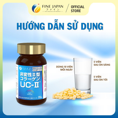 [Chức năng] Viên uống FFC Collagen UC II FINE JAPAN hỗ trợ xương khớp linh hoạt lọ 250 viên