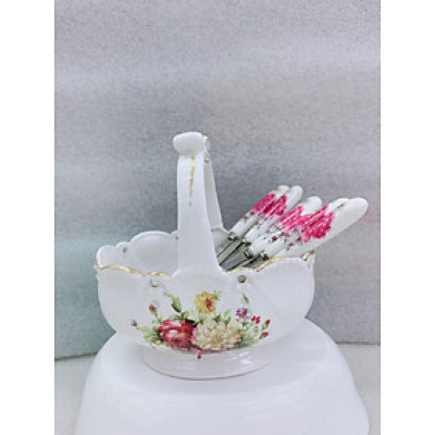 BỘ GIỎ KÈM 6 DĨA CÁN SỨ - ANTH622