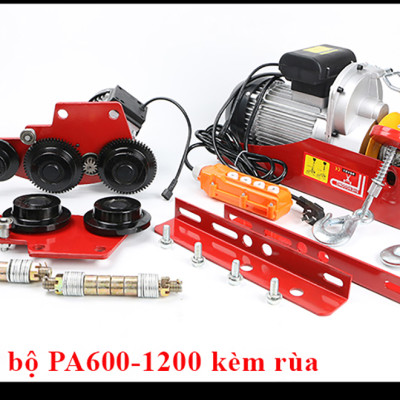 Bộ Tời Điện Kèm Rùa ABG PA600 (300/600Kg) 12 Mét - Máy Tời Treo Nâng Hạ Vật Nặng Dễ Dàng Trong Nhà Xưởng Công Nghiệp Và Đời Sống, Nâng Kéo Linh Hoạt, Hiệu Quả Cao - Hàng Chính Hãng (Giao Màu Ngẫu Nhiên)