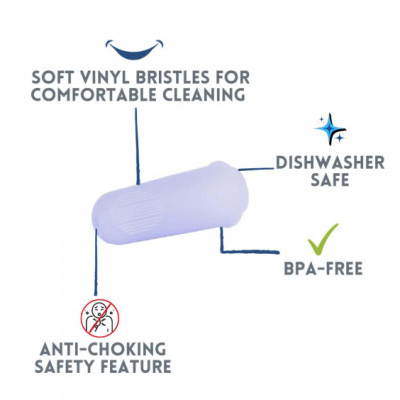 Kem đánh răng trẻ em an toàn khi nuốt kèm bàn chải ngón tay Oral7 Tiny Teeth 40ml (Cho bé từ 3 tháng - 3 tuổi)