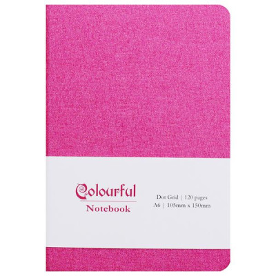 Sổ Colourful Notebook A6 - Dòng Kẻ Chấm - 120 Trang 100gsm - The Sun - Màu Hồng