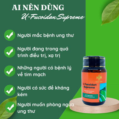 Thực phẩm bảo vệ sức khỏe U-Fucoidan cao cấp  Teresa Herbs U-Fucoidan (Lọ 90 viên)